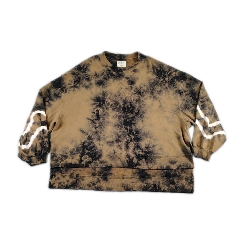 Electric & Rose Neil Sweatshirt Sage  Black Tie Dye Oversized Women's M